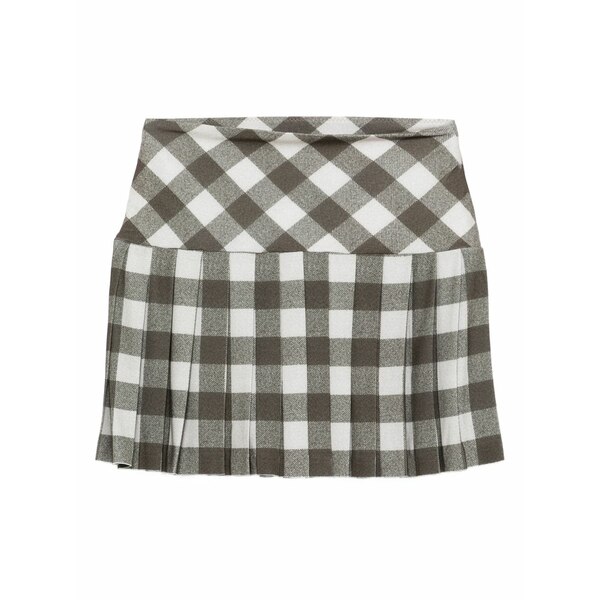 ノーマカマリ レディース スコート ボトムス Pleated checked skirt Green