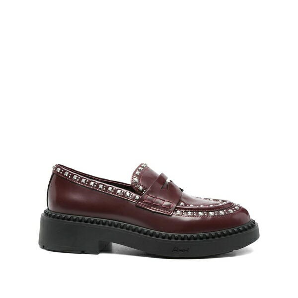 アッシュ レディース スリッポン・ローファー シューズ Studded leather loafers Red