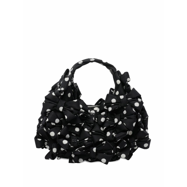 ガニー レディース クラッチペダル御徒面子 御徒面子 Mini bow polka dot clutch bag Black