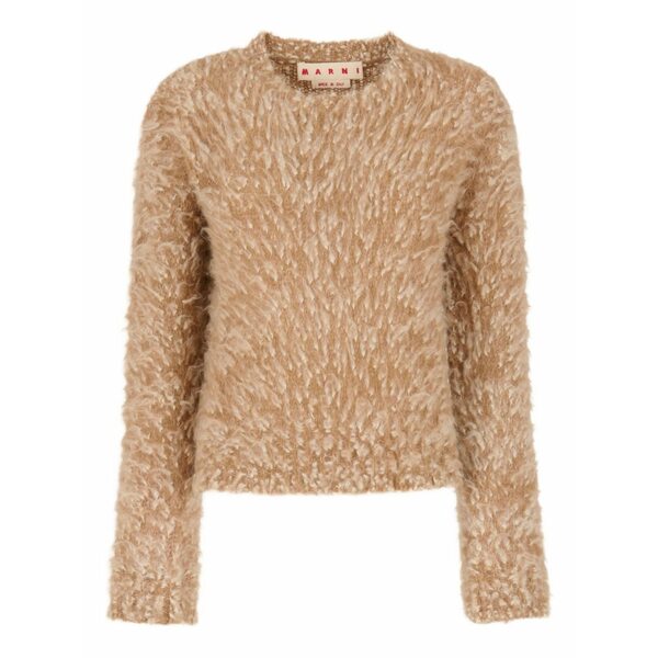 マルニ レディース 編み物\u0026スウェーター アウター Boucl茫漏 alpaca sweater Brown