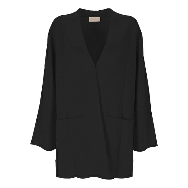 エミスフィール レディース ジレー アウター Open-front cardigan Black