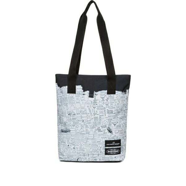 パン種容器に並べる メンズ トートバッグ 御徒面子 X jean-michel basquiat shopp\u0027r printed tote bag Black