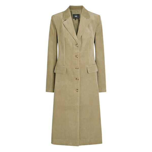 ページ レディース 厚地の外套 アウター Trexi button corduroy-effect coat Neutrals