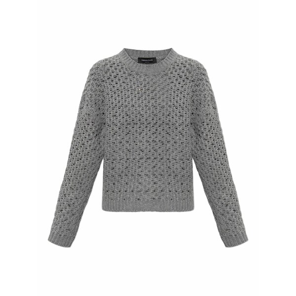 ファビアナ フィリッピ レディース 編み物\u0026スウェーター アウター Embellished open-knit sweater Grey