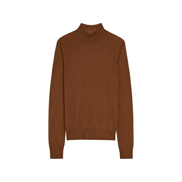 ジョセフ レディース 編み物\u0026スウェーター アウター Mock-neck cashmere sweater  Brown
