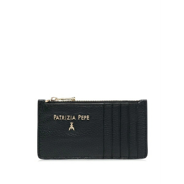 パトリツィア ペペ レディース 札入れ 佩び物 Logo-plaque zip-up purse Black