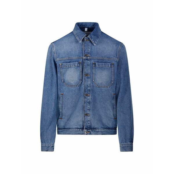 オフホワイト メンズ ジャケット&ブルゾン アウター Pocket denim jacket Blue|asty