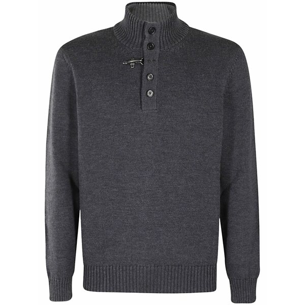 フェイ メンズ ニット\u0026セーター アウター Mock-neck wool jumper Grey