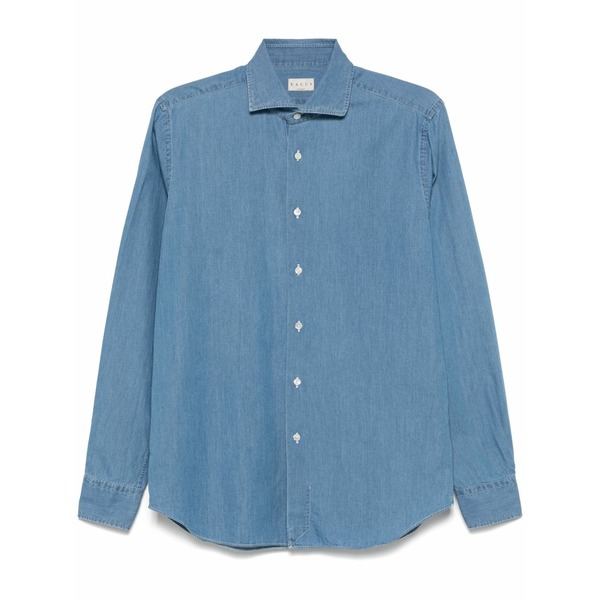 ザカス  メンズ シャツ トップス Cotton shirt Blue