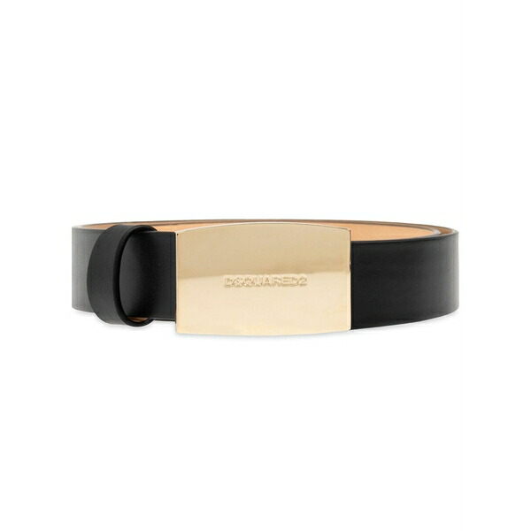 ディースクエアード メンズ 商行為系 御徒面子 Logo-embossed buckle belt Black
