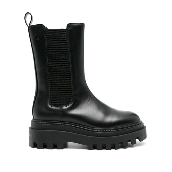 カルバンクライン レディース ブーツ シューズ Leather boots Black