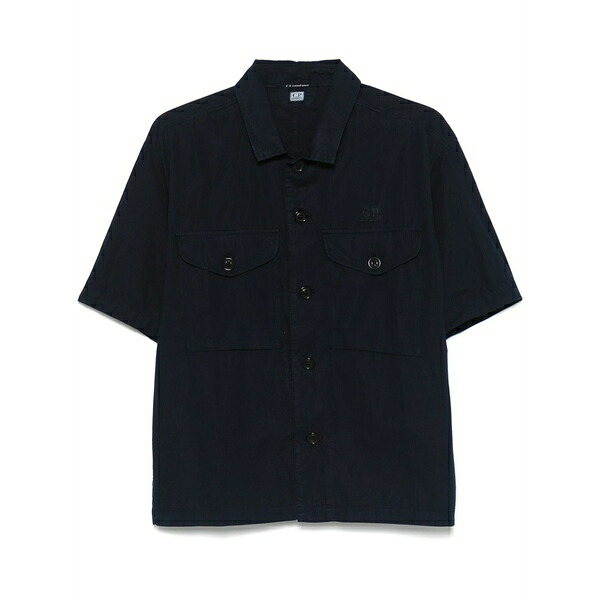 シーピーカンパニー メンズ プルオーバー トップス Cotton shirt Blue