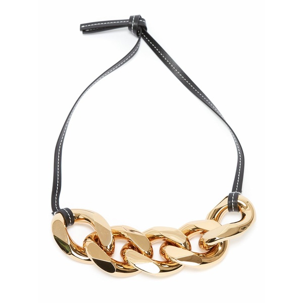 J.W.アンダーソン レディース ネックレス・チョーカー・ペンダントトップ アクセサリー Large chain-link necklace Black|asty