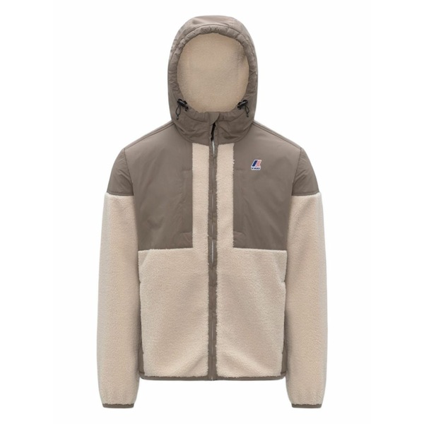ケイ通い路 メンズ 上衣＆上衣 アウター Hooded fleece jacket Neutrals