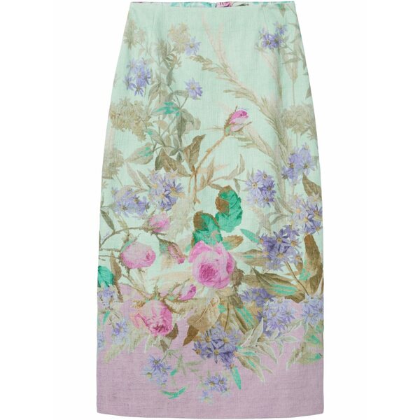 ラ・ダブル・ジェイ レディース スカート ボトムス All-over floral stamp skirt Green|asty