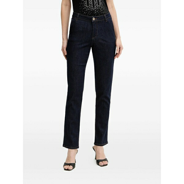 フラコミーナ レディース デニムパンツ ボトムス Logo-plaque jeans Blue