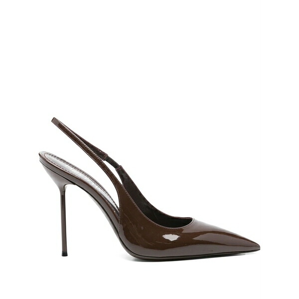 パリテキサス レディース パンプス シューズ 100mm lidia slingback pumps Brown｜asty