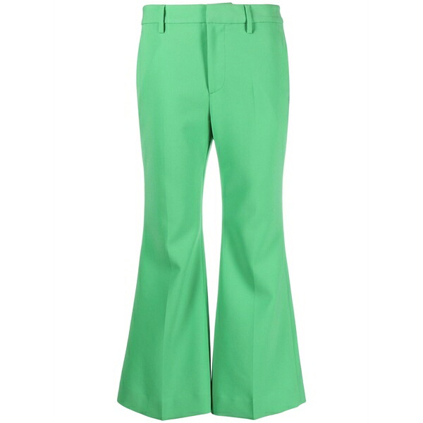 ディースクエアード レディース カジュアルパンツ ボトムス Kick-flare cropped trousers Green｜asty