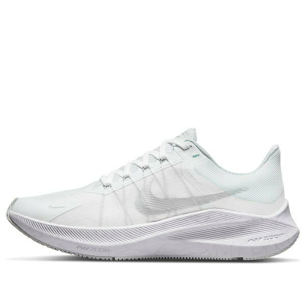 Nike ナイキ レディース スニーカー 【(WMNS) Nike Air Zoom Winflo 8 'White Metallic Silver' CW3421-104】 サイズ US_5(22.0cm)|asty