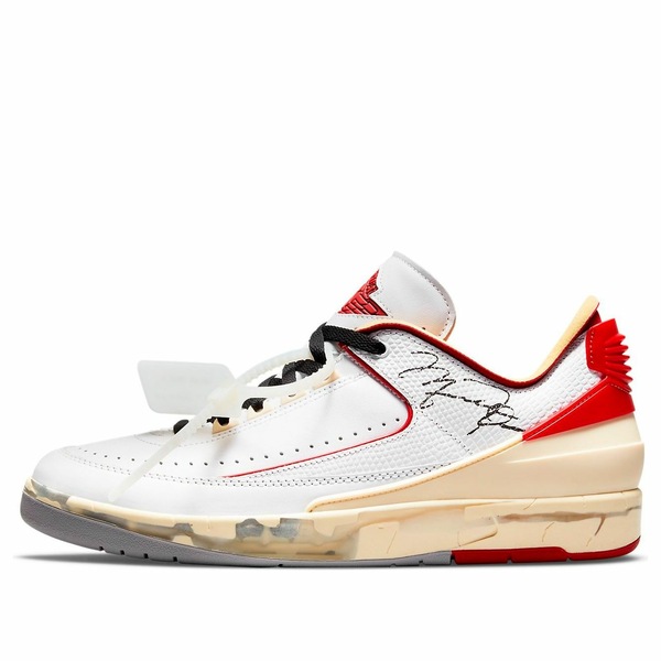 Jordan ジョーダン メンズ スニーカー 【Air Jordan 2 Retro Low SP x x Off-White 'White Varsity Red' DJ4375-106】 サイズ US_6.5(24.5cm)|asty