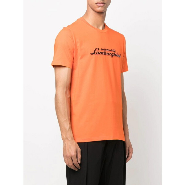 驚きの価格が実現！ ランボルギーニ メンズ Tシャツ トップス ロゴ orange fucoa.cl