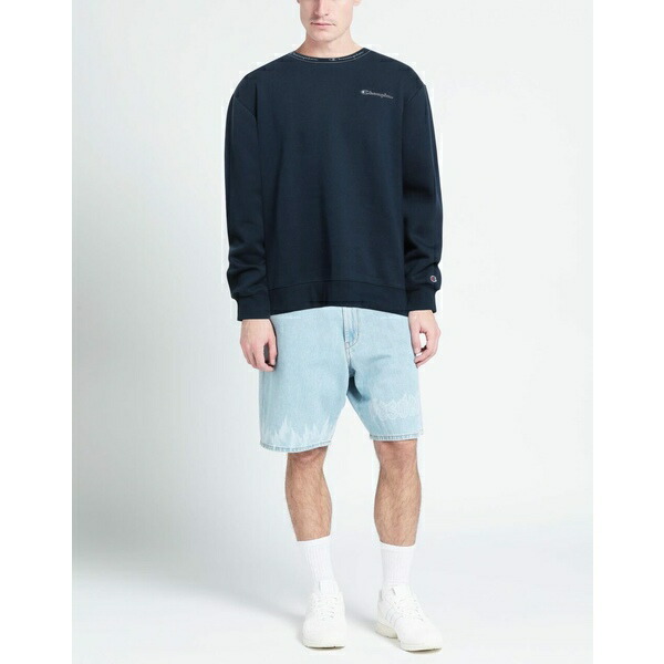 チャンピオン メンズ パーカー・スウェットシャツ アウター Sweatshirts Navy blue トップス | windowmaker.com
