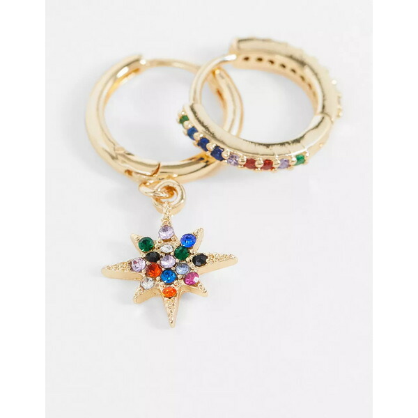 割引 エイソス レディース ピアス イヤリング アクセサリー ASOS DESIGN pack of 5 ear party mixed  earrings in gold tone Gold www.tsujide.co.jp