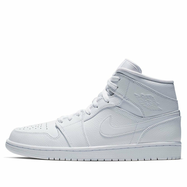 Jordan ジョーダン メンズ スニーカー  【Air Jordan 1 Mid \u0027Triple White 2019\u0027 554724-129】  大きさ US_11.5(29.5糎)