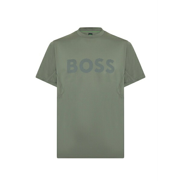 ボス メンズ Tシャツ トップス Logo t-shirt Green|asty