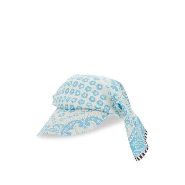 マンテロ 1902 レディース かぶり笠 添え物 Floral paisley silk hat White