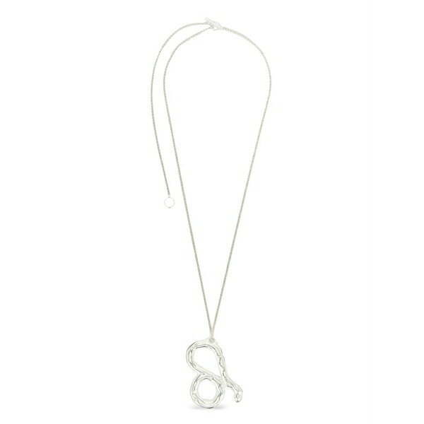 ジル・サンダー メンズ 首飾り・チョー鉄道車両 佩び物 Zodiac-pendant curb-chain necklace Silver