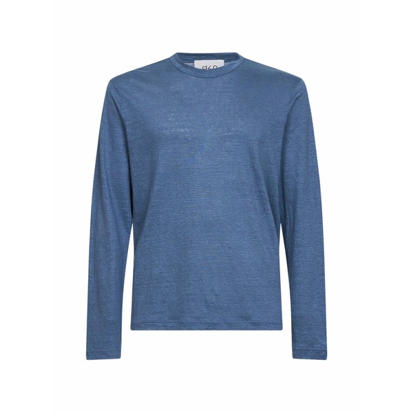 ディーフォーポイントゼロ メンズ プルオーバー トップス Round-neck long-sleeves top Blue