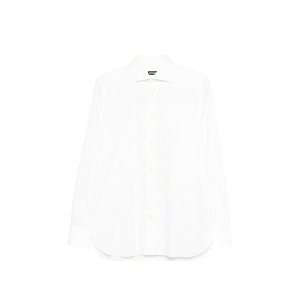 ゼニア メンズ シャツ トップス Long-sleeve shirt White｜asty