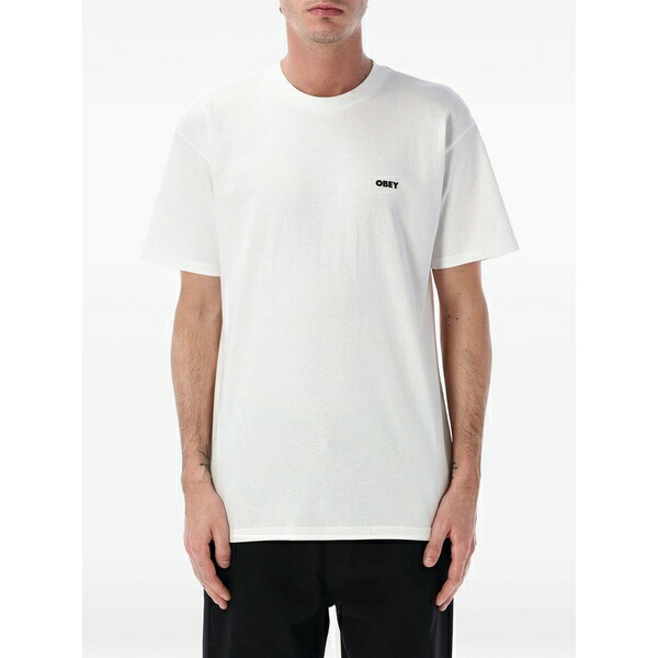 オベイ メンズ プルオーバー トップス Watching t-shirt White