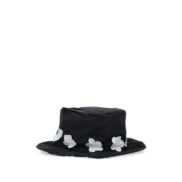シャ レディース 鳥打ち帽 付属物 Floral-appliqu?? hat Black
