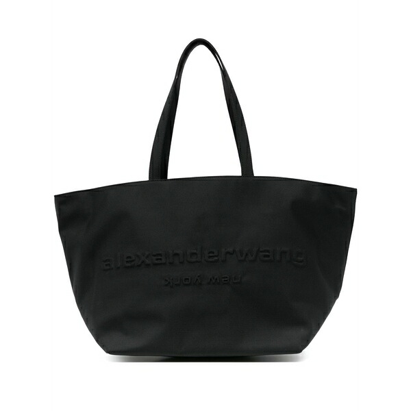 アレキサンダーワン メンズ トートバッグ 御徒面子 Punch logo-embossed tote bag Black