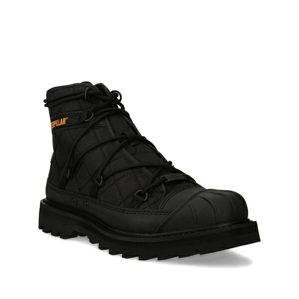 キャタピラー レディース ブーツ シューズ Quilted lace-up boots Black
