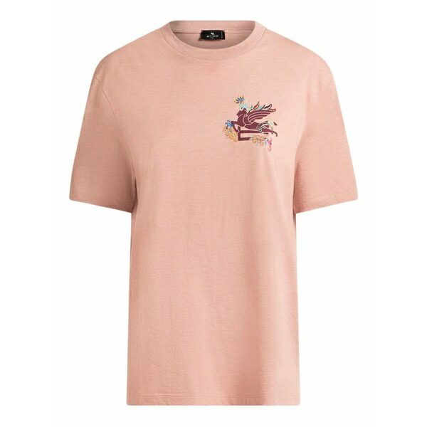 エトロ レディース Tシャツ トップス Pegaso-motif t-shirt Pink|asty