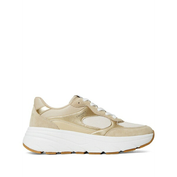 ツインセット レディース スニーカー シューズ Leather sneakers Gold|asty