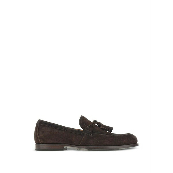 ファビ メンズ スリッポン・ローファー シューズ Tassel-detail leather loafers Brown|asty