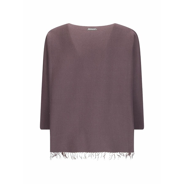 アルキヴィオ ビー レディース 編み物\u0026スウェーター アウター Frayed-hem slit-detail sweater Purple