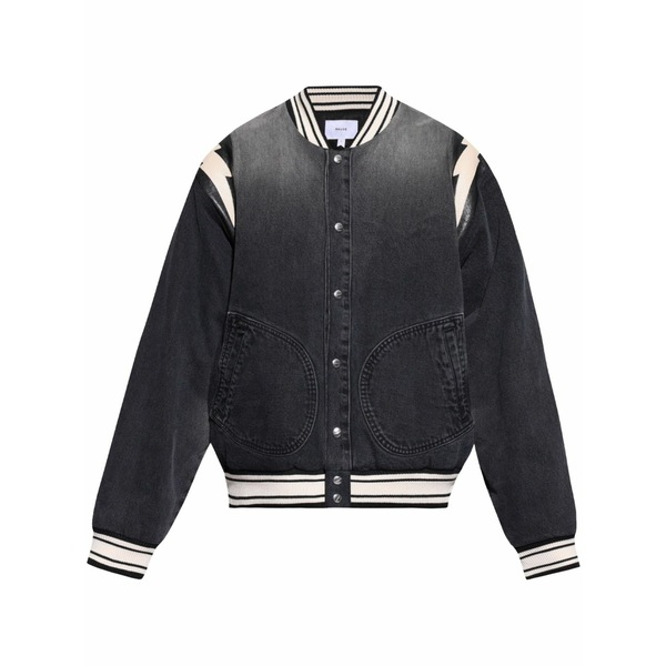 ルード メンズ 上衣＆上衣 アウター Logo-embroidered bomber jacket Grey コート・ジャケット-メンズファッション