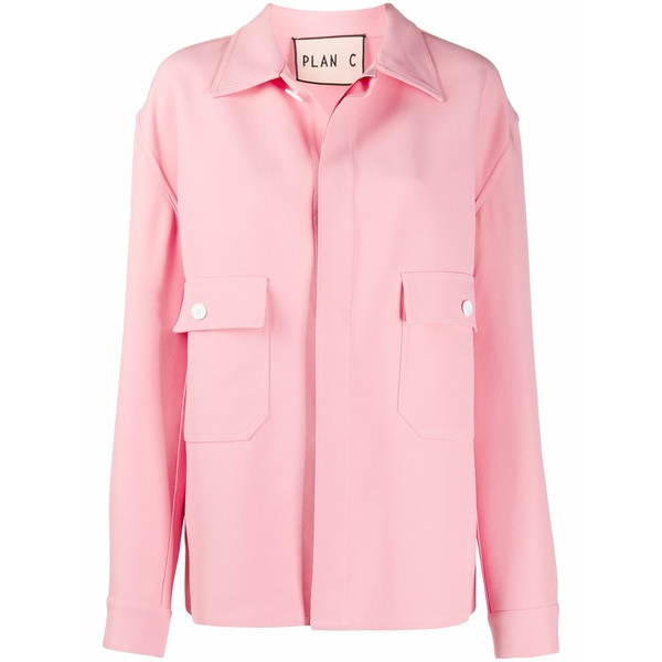 プランシー レディース 上衣＆上衣 アウター Oversized shirt jacket Pink