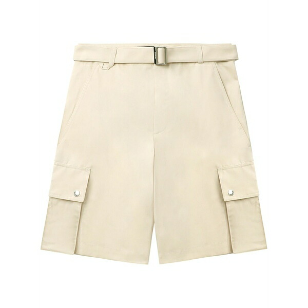 ジャクエムス メンズ カジュアルパンツ ボトムス Belted cargo shorts Neutrals|asty