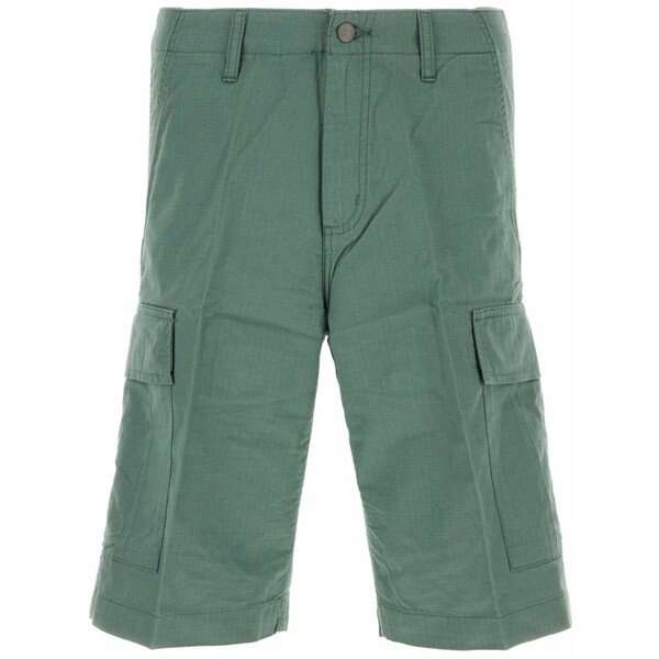 カーハート メンズ カジュアルパンツ ボトムス Logo-patch cargo shorts Green｜asty