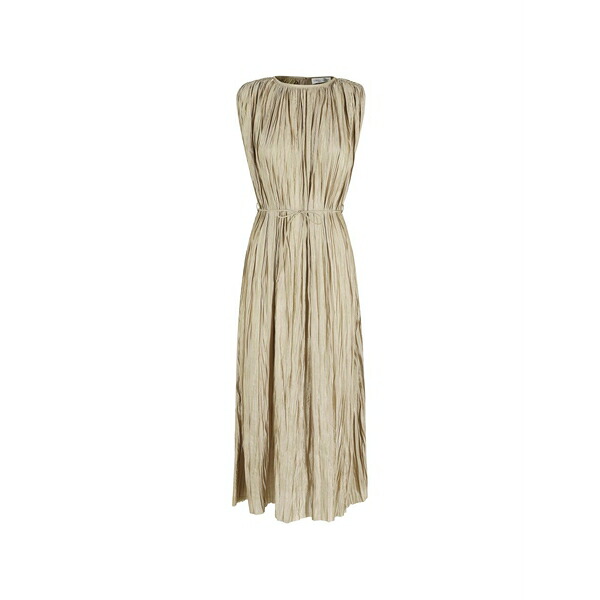 ロベルトコリーナ レディース 衣装 トップス Pleated drawstring MIDI dress Neutrals