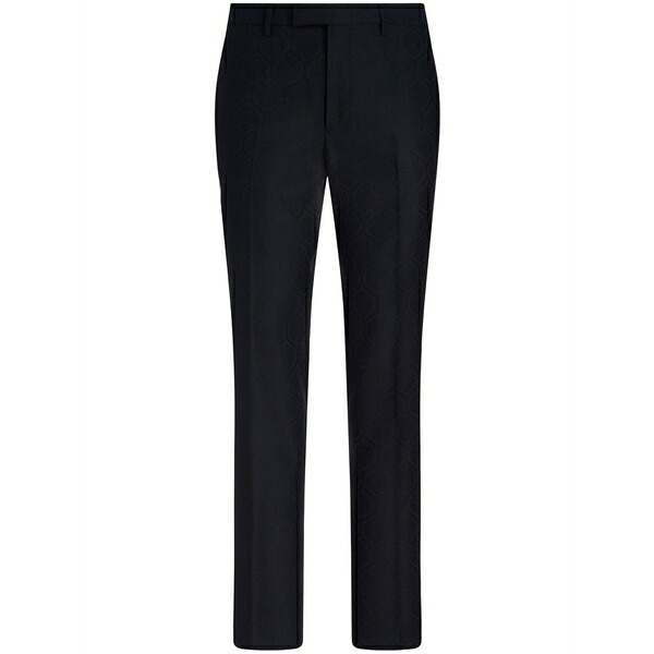 エトロ メンズ カジュアルパンツ ボトムス Jacquard tapered-leg trousers Black