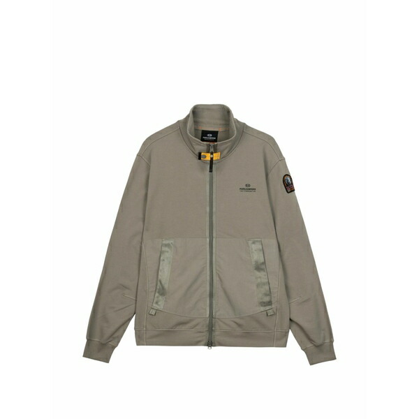 パラジャンパーズ メンズ ジレー アウター Logo-patch zip-up sweater Grey