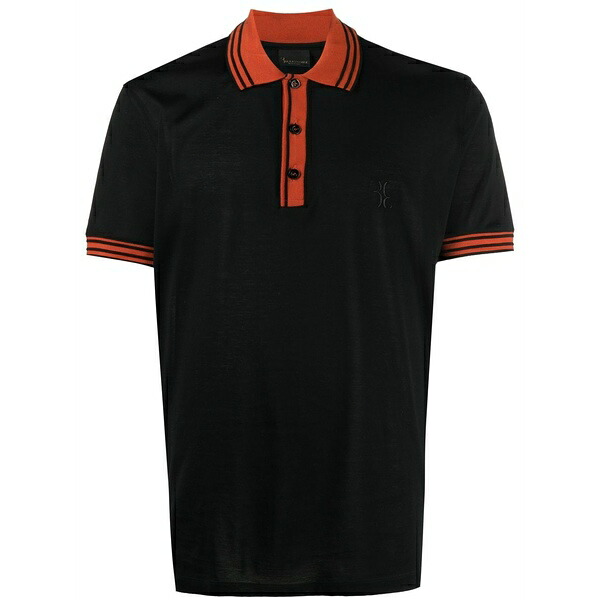 ビリオネア メンズ スポーツシャツ トップス Logo-embroidered cotton polo shirt Black