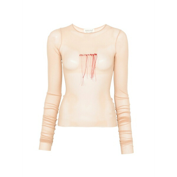 パトリツィア ペペ レディース プルオーバー トップス Ruched-sleeve top Neutrals